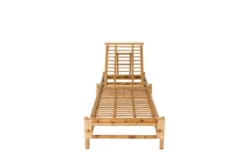 Sonnenliege Verano - aus Rattan mit grauen Kissen