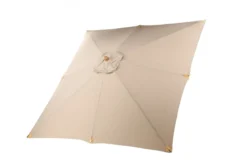 Sonnenschirm Albora – 300 x 300 cm in der Farbe Braun mit Buchengestell
