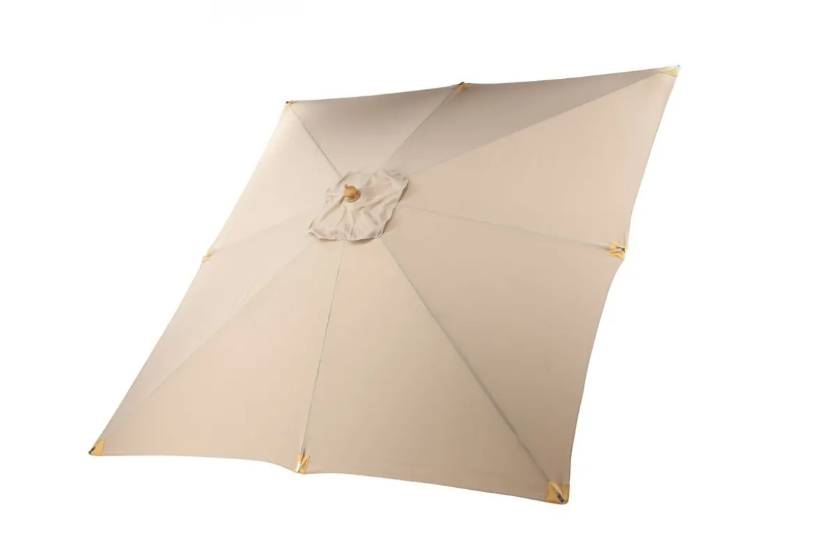 Sonnenschirm Albora – 300 x 300 cm in der Farbe Braun mit Buchengestell