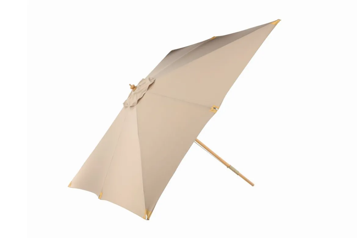 Sonnenschirm Albora – 300 x 300 cm in der Farbe Braun mit Buchengestell