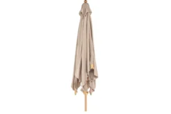 Sonnenschirm Albora – 300 x 300 cm in der Farbe Braun mit Buchengestell