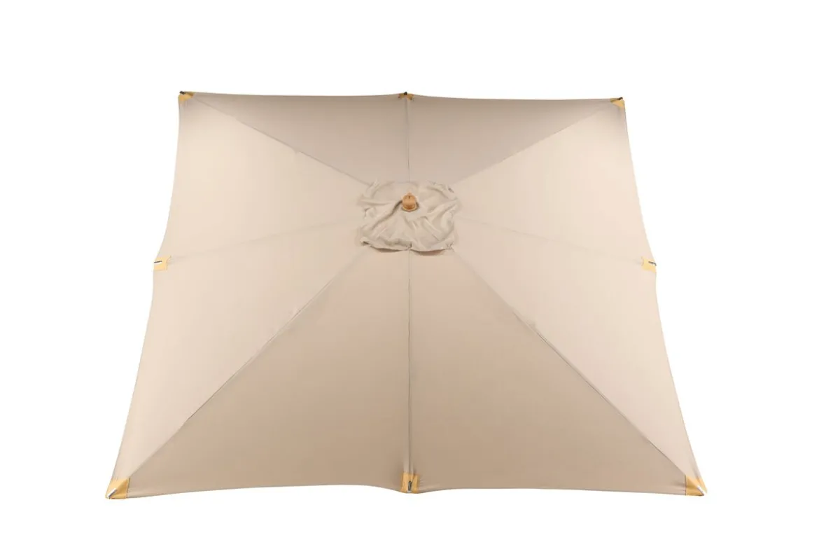 Sonnenschirm Albora – 300 x 300 cm in der Farbe Braun mit Buchengestell