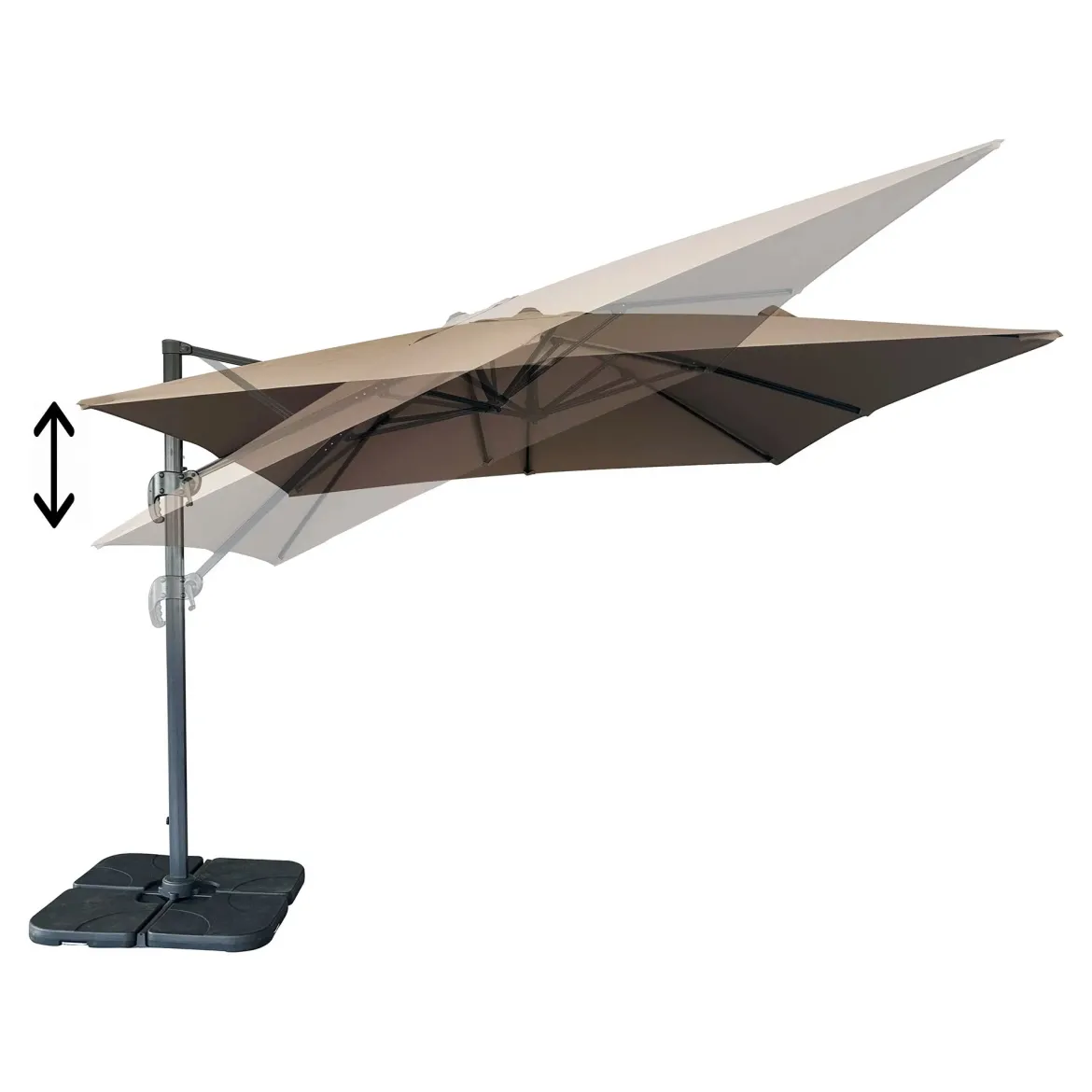 Sonnenschirm Arezzo Pro – 360° Schatten in stilvollem Design