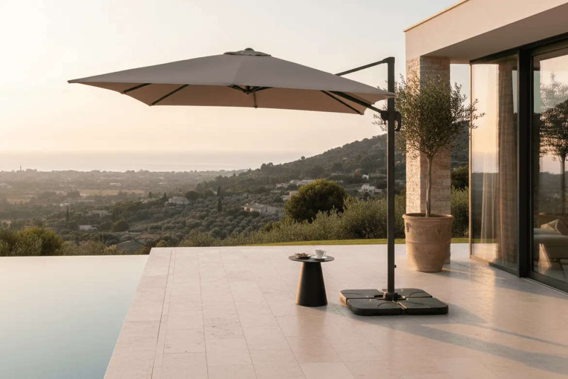 Sonnenschirm Arezzo Pro – 360° Schatten in stilvollem Design