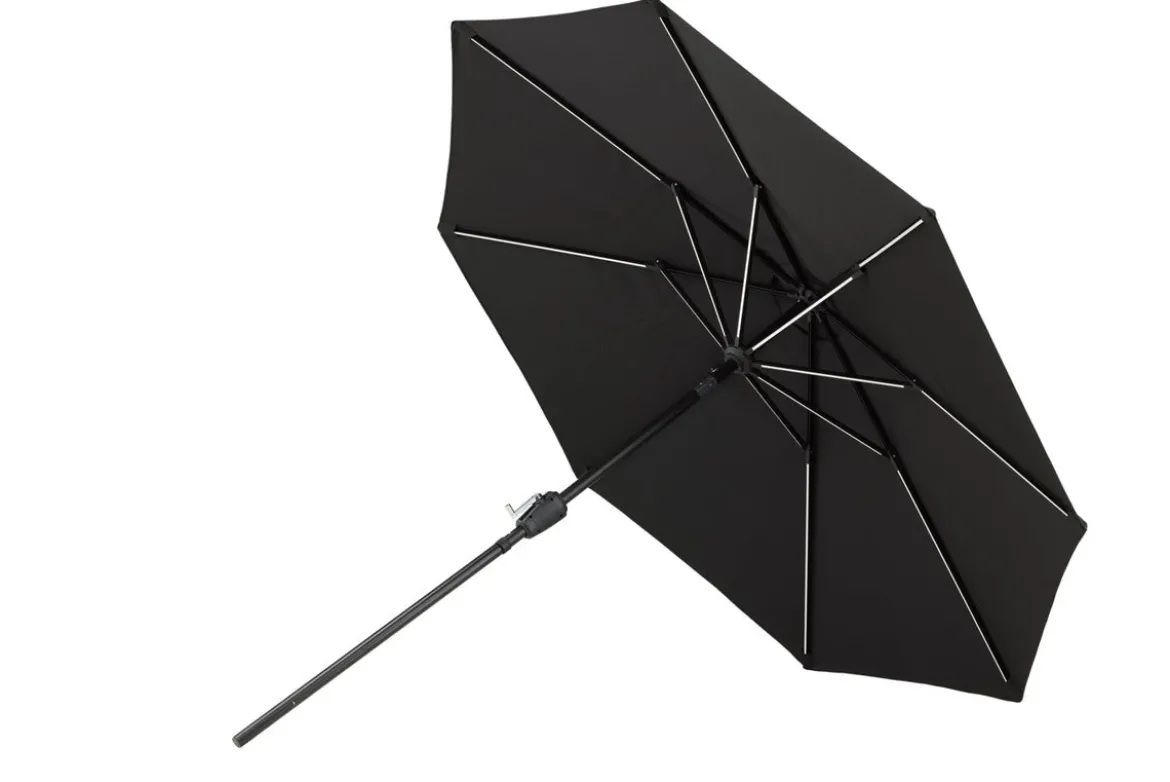 Sonnenschirm Lightning – Ø270 cm in wahlweise Schwarz oder Grau