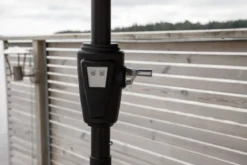 Sonnenschirm Lightning – Ø270 cm in wahlweise Schwarz oder Grau