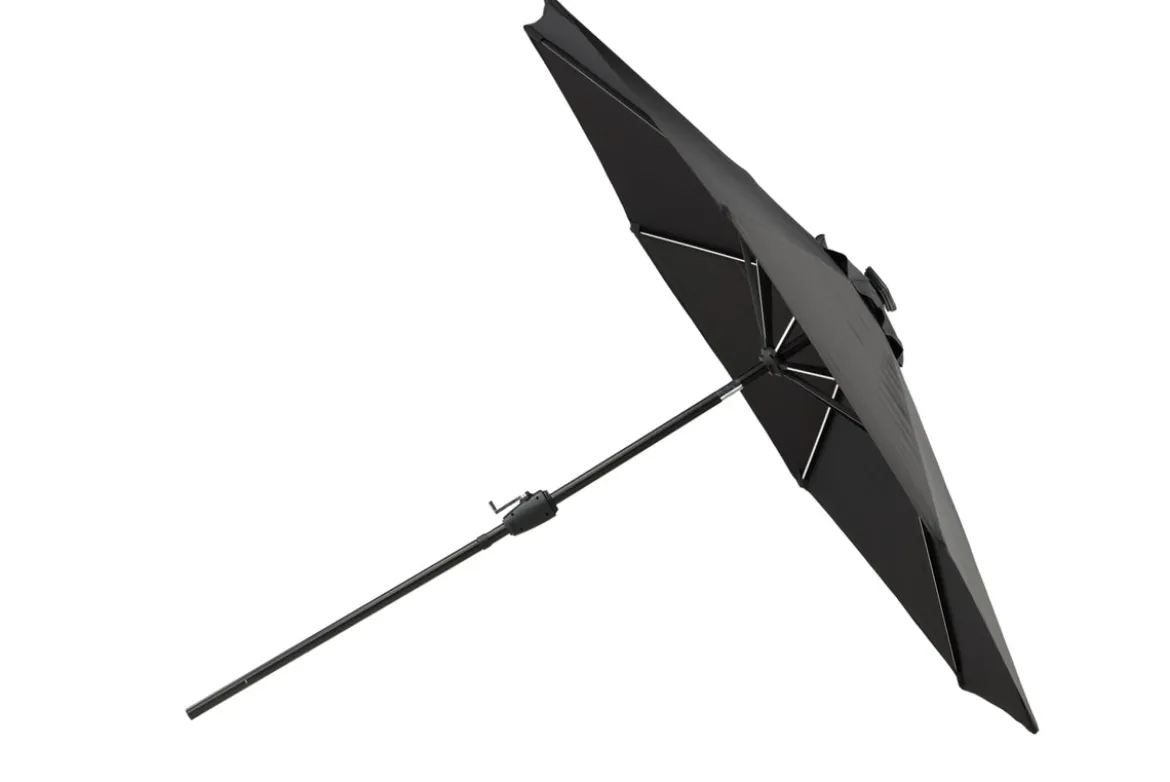 Sonnenschirm Lightning – Ø270 cm in wahlweise Schwarz oder Grau