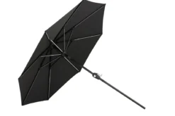 Sonnenschirm Lightning – Ø270 cm in wahlweise Schwarz oder Grau
