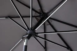 Sonnenschirm Lightning – Ø270 cm in wahlweise Schwarz oder Grau