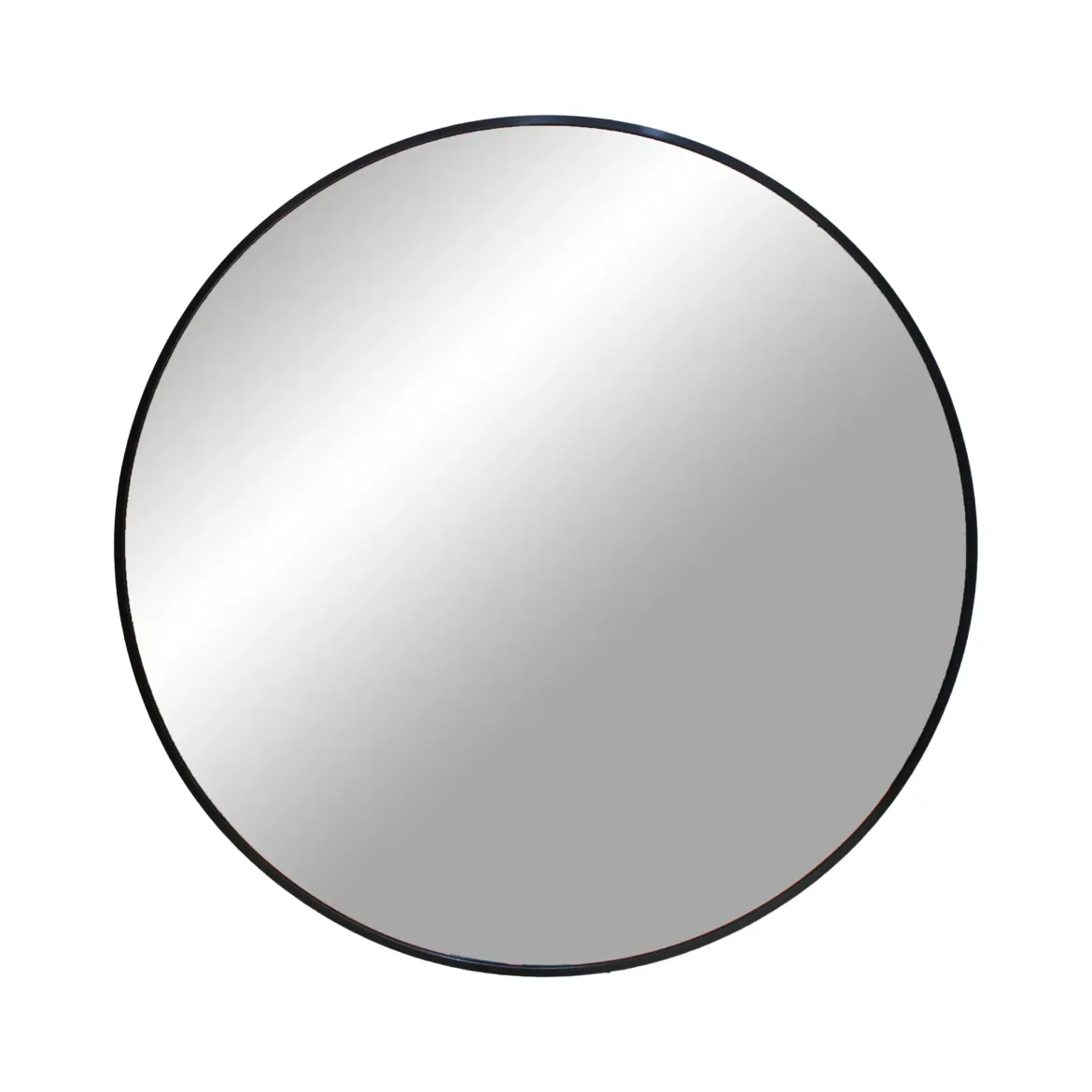 Spiegel Cirano – Runddesign mit schwarzem Alurahmen (Ø60 cm)