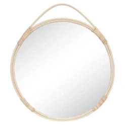 Spiegel Rivano – Rattan-Design in Natur (Ø50 cm)