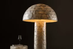 Stehlampe „Ardea“ – Capiz-Design in Hellgrau (Höhe 120 cm)