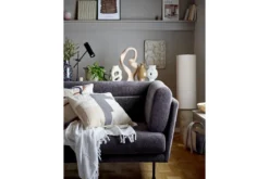 Stehlampe Ari – Steingut mit Stoffschirm