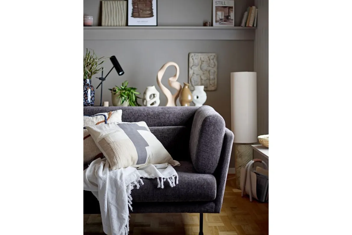 Stehlampe Ari – Steingut mit Stoffschirm