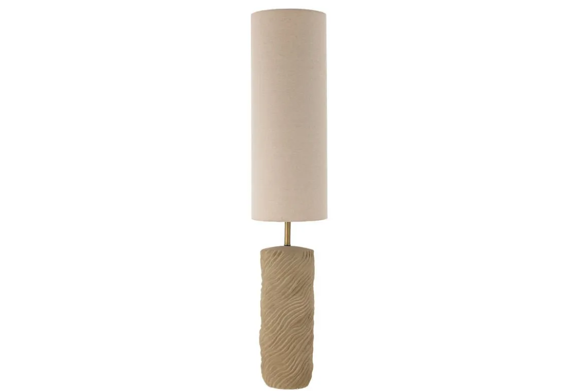 Stehlampe Ari – Steingut mit Stoffschirm