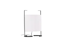 Stehlampe „Elvra“ – Stoffschirm in Beige mit schwarzem Metallgestell (Höhe 48 cm)