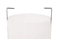 Stehlampe „Elvra“ – Stoffschirm in Beige mit schwarzem Metallgestell (Höhe 48 cm)