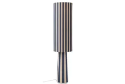 Stehlampe Feli – Velours-Schirm in Blau