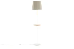 Stehlampe „Lienz“ – Sanftes Beige mit Reliefoberfläche