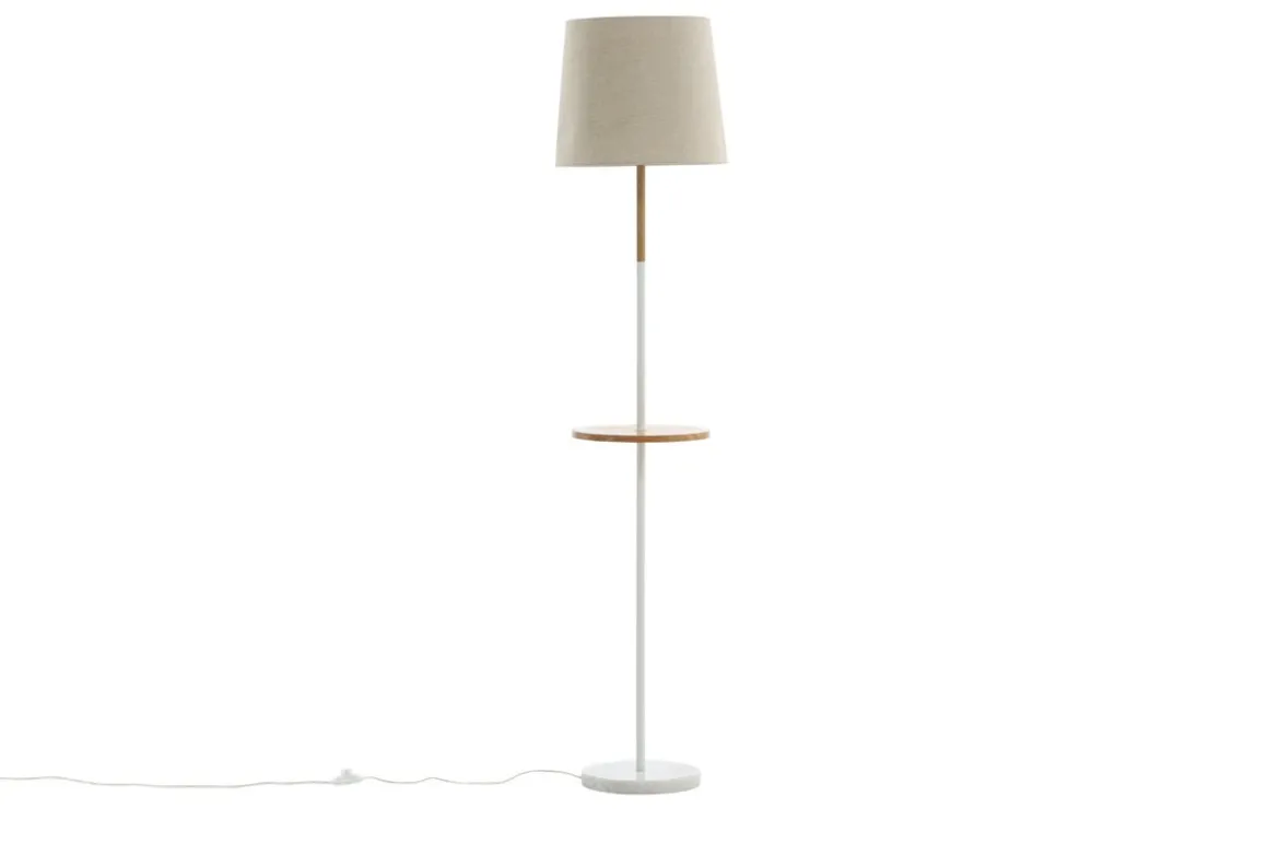 Stehlampe „Lienz“ – Sanftes Beige mit Reliefoberfläche
