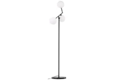 Stehlampe „Novera“ – Dreiflammige Designerlampe in Schwarz (Höhe 160 cm)