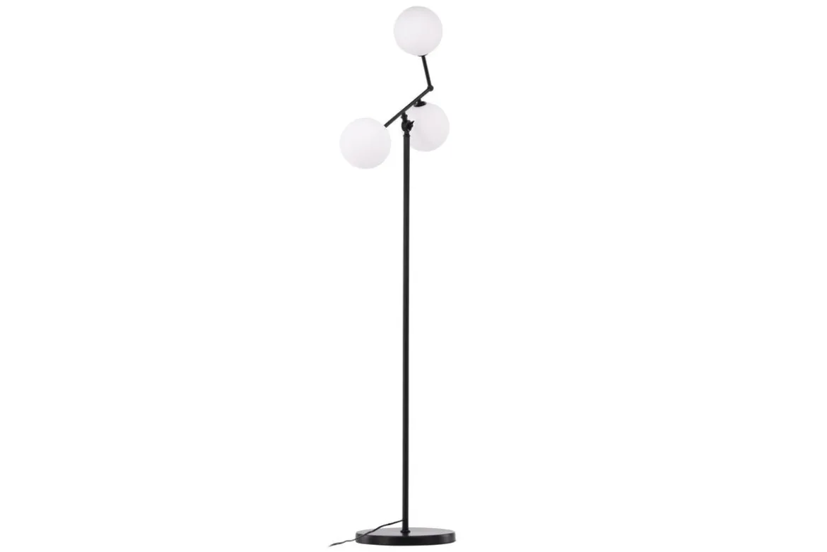 Stehlampe „Novera“ – Dreiflammige Designerlampe in Schwarz (Höhe 160 cm)