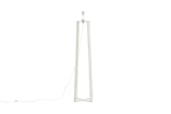 Stehlampe „Paris“ – zeitlose Eleganz mit Holzbeinen und hellem Schirm