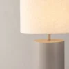 Stehlampe „Ravo“ – Zylindrisches Design in Hellgrau (Höhe 100 cm)