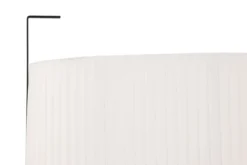 Stehlampe „Solva“ – Hohe Stofflampe in Beige mit schwarzem Metallgestell (Höhe 80 cm)