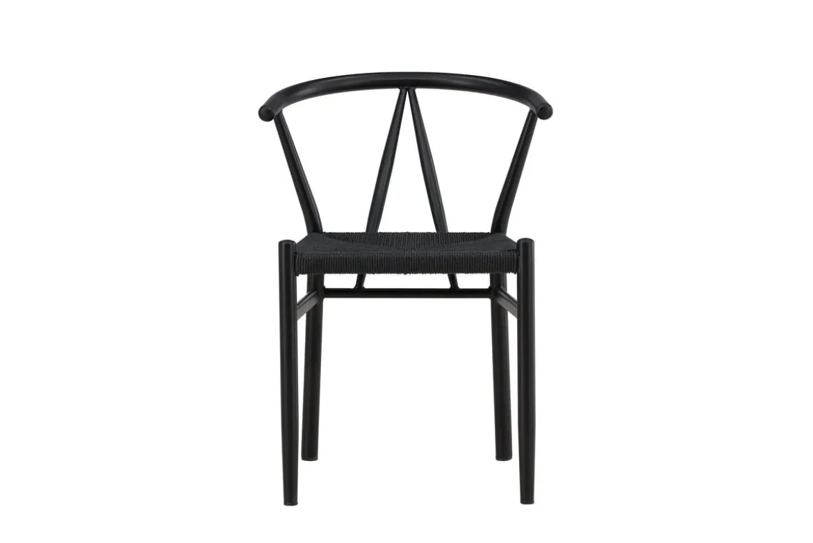 Stuhl Fliou II - In Schwarz mit einheitlich-farbener Sitzfläche