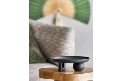 Tablett Obsidia – Skulpturales Designobjekt in Schwarz