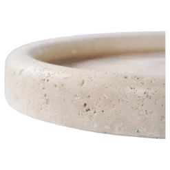 Tablett „Teranova“ – Travertin, Beige (Ø 25,5 cm)