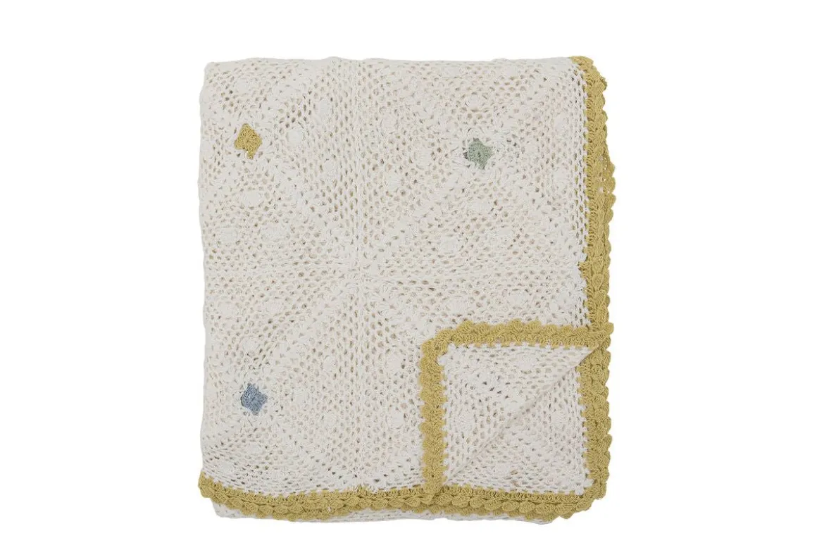 Tagesdecke Ara – Handgehäkeltes Design in Naturton