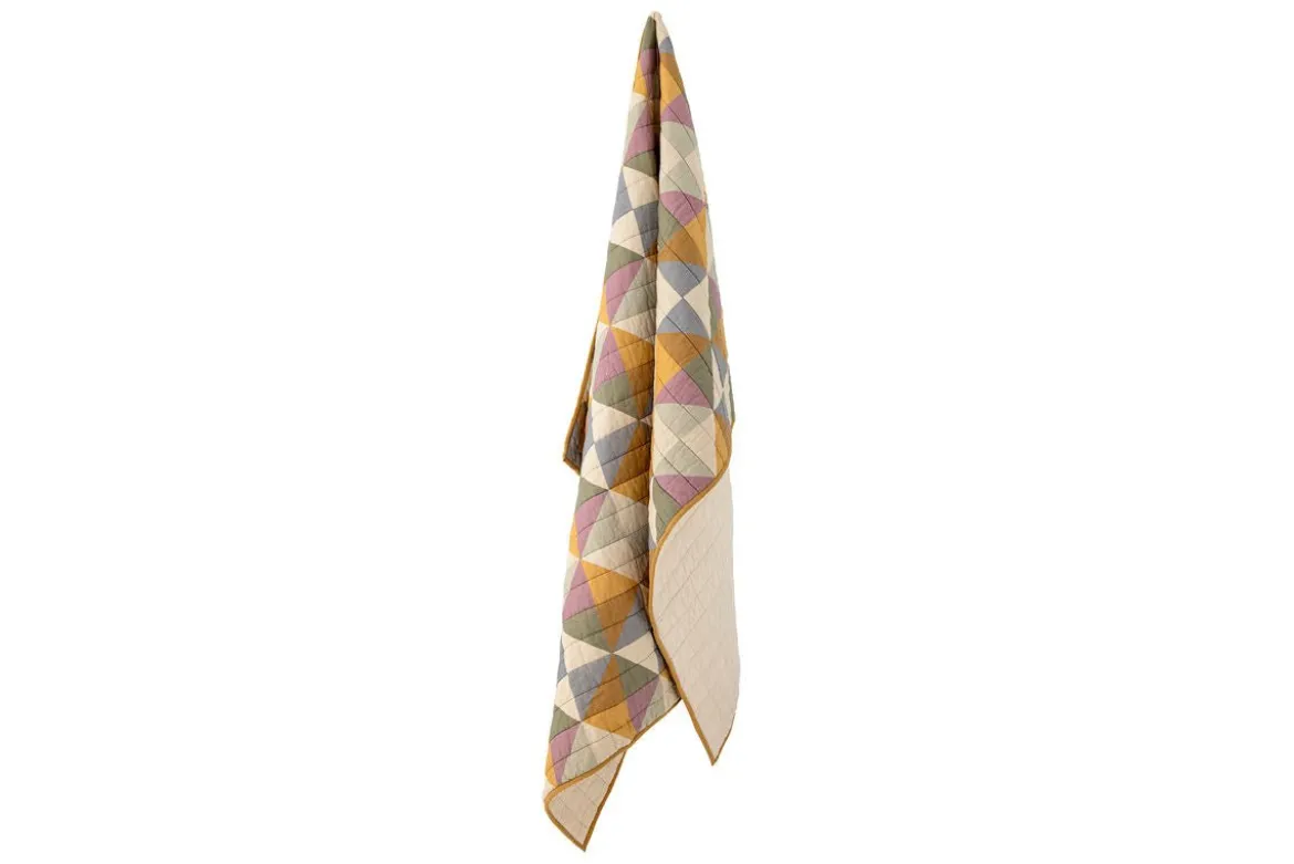 Tagesdecke Calira – Wendbarer Quilt mit geometrischem Muster