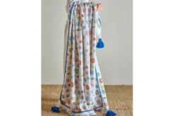 Tagesdecke Lilia - Bunt, aus recycelter Baumwolle