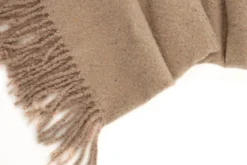 Tagesdecke Malin Beige – 170×130 cm mit Fransen & Melierung