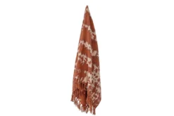 Tagesdecke Marona – Batikmuster in warmem Braun
