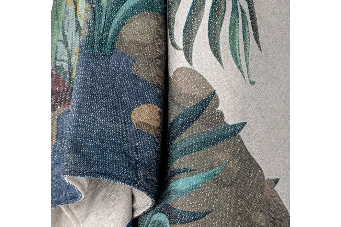 Tagesdecke Pfaui – aus gewebtem Polyester mit Quasten