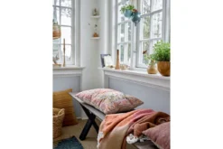 Tagesdecke Widi – Zweifarbiger Look in Braun mit Fransen