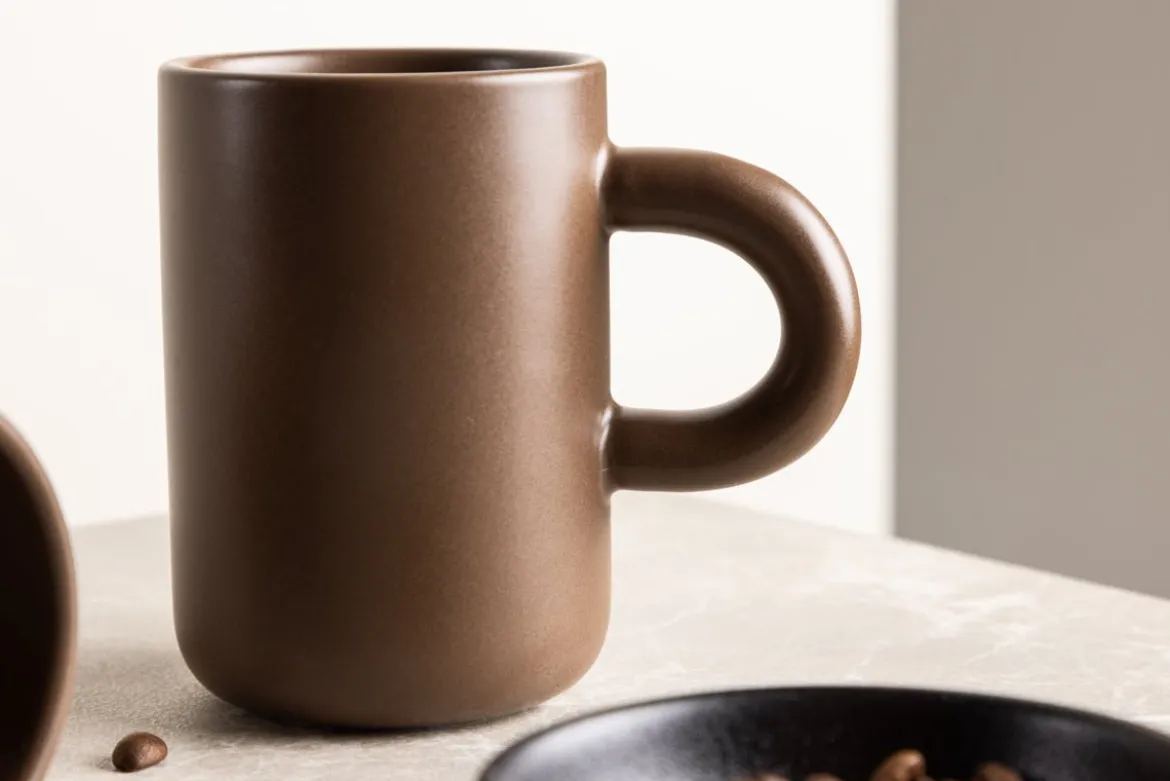 Tasse Maro – stilvolles 2er-Set in Dunkelbraun & Beige
