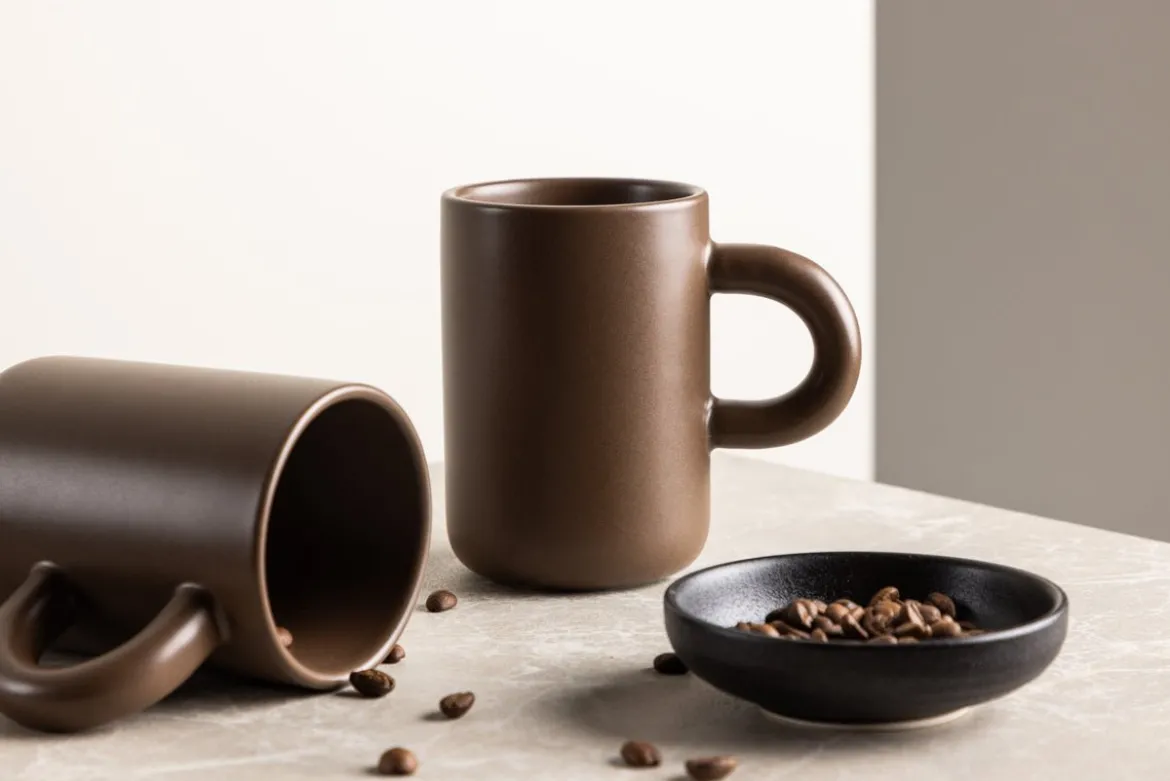 Tasse Maro – stilvolles 2er-Set in Dunkelbraun & Beige