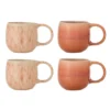 Tassen-Set Ikki – Reaktive Glasur in Rosétönen (4er-Set)