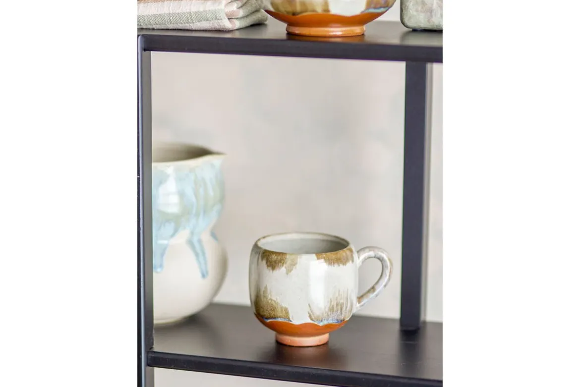 Tassen-Set „Salen“ – Braunes Steingut (4-teilig)