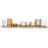 Teelichthalter Set (9-teilig) "Brown Signature"- inkl. Tablett