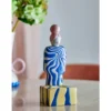 Teelichthalter Suri – Handbemalte Figur mit Wirbelmuster