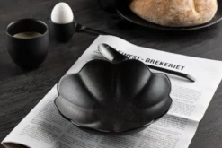 Teller Black Swan - 2er-Set, glasiertes, verstärktes Porzellan, mattschwarz