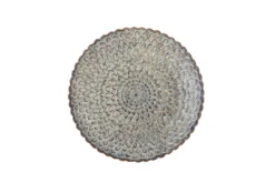 Teller Cori – aus Steingut 4er-Set in Grau mit maritimem Relief