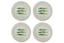 Teller Havik - aus Steingut gefertigt - Fischmotiv 4er Set