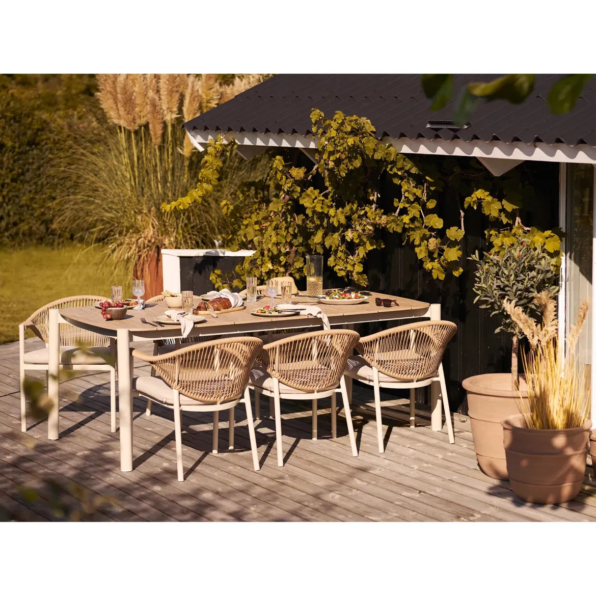 Teller Keldira – aus Steingut gefertigt in beige (4er Set)
