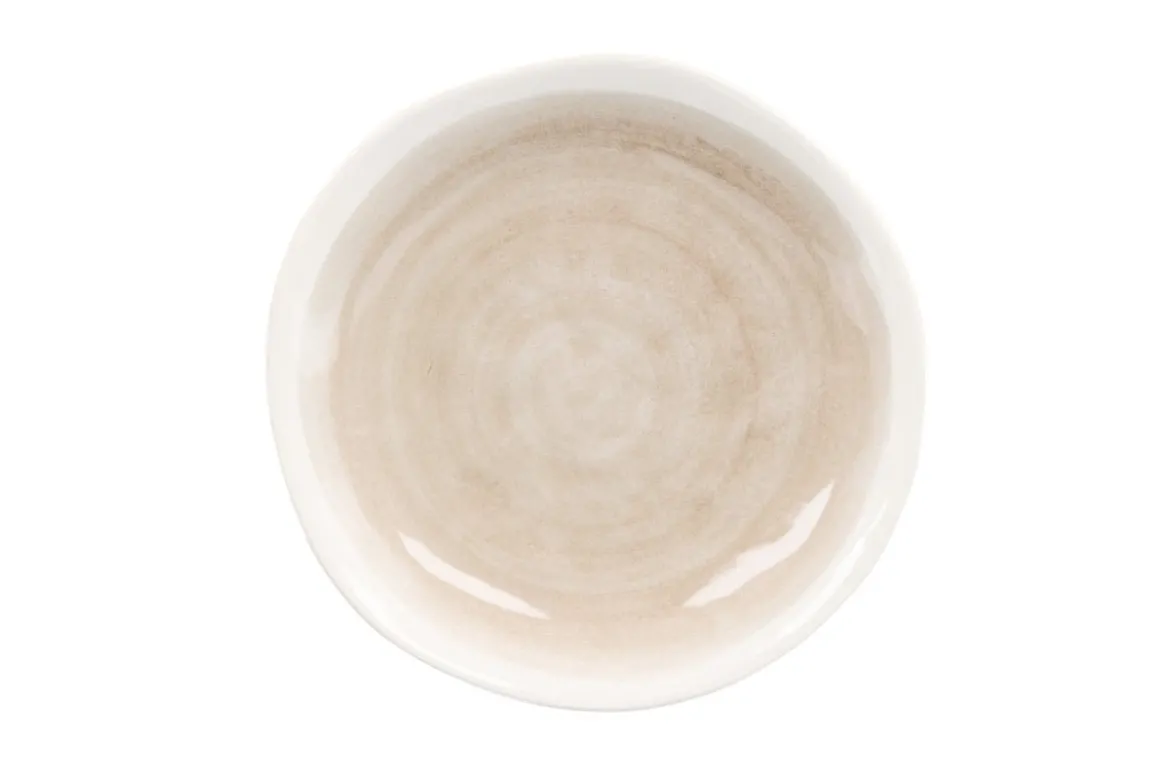 Teller Mira - 2er-Set aus Steingut in Beige
